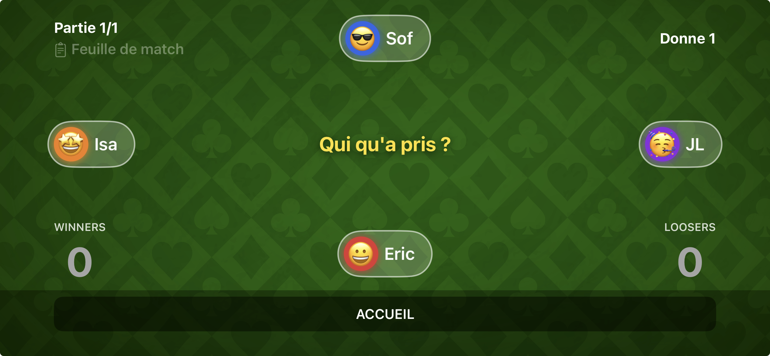 Écran Qui qu'a pris ?